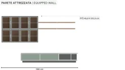 Colombini Casa Parete attrezzata Space l05 in stile moderna a prezzo ribassato- Pareti Attrezzate