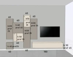 Hot Parete attrezzata Spazio laccato di scontata del 26% Pareti Attrezzate