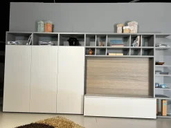 Pianca Parete attrezzata Spazioteca in stile moderna a prezzo scontato- Pareti Attrezzate