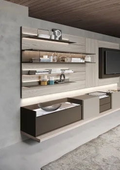 Astor Mobili Parete attrezzata Story 2 della firma con un ribasso esclusivo- Pareti Attrezzate