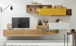 Clearance Parete attrezzata Su2105 giallo di in OFFERTA OUTLET Pareti Attrezzate