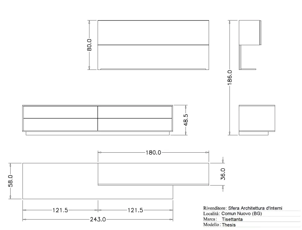 Clearance Parete attrezzata Thesis di scontata del 70% Pareti Attrezzate