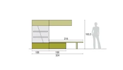 Parete attrezzata modello Atlante SKT25 scontata del 30%^Tomasella Best