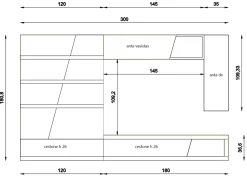 Parete attrezzata Traverso della marca con un ribasso esclusivo Pareti Attrezzate