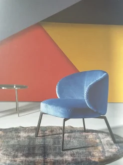 Poltrona Blu in Tessuto SCONTATA^Artigianale
