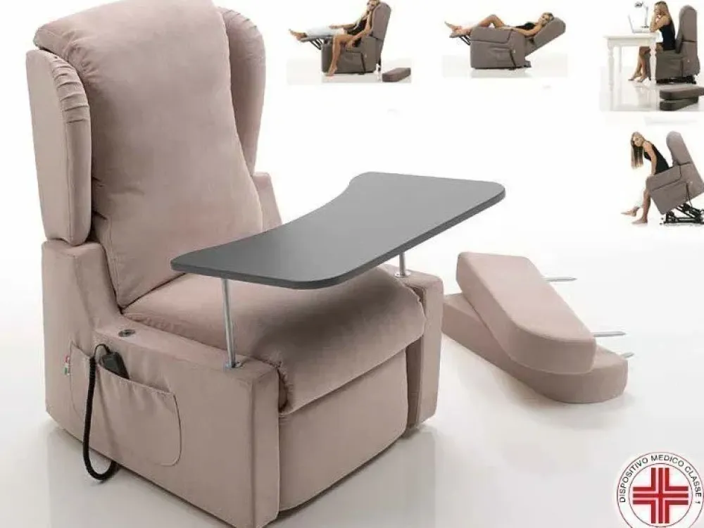 Poltrona con movimento relax Dora in Tessuto con forte sconto^Il Benessere Clearance