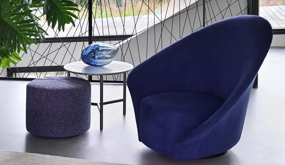 Flou Poltrona con seduta fissa Lilia in Offerta Outlet- Poltrone