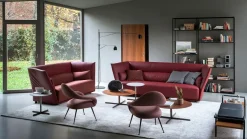 Poltrona Frau Poltrona con seduta fissa Letizia a prezzo Outlet- Poltrone