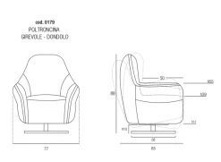 Poltrona con seduta fissa Felicity a prezzo scontato^Egoitaliano