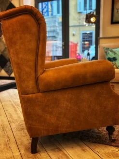 Online Poltrona in stile classica Poltrona in pelle capitonnè in Offerta Outlet Poltrone