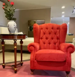 New Poltrona in stile classico Berger in Offerta Outlet Poltrone