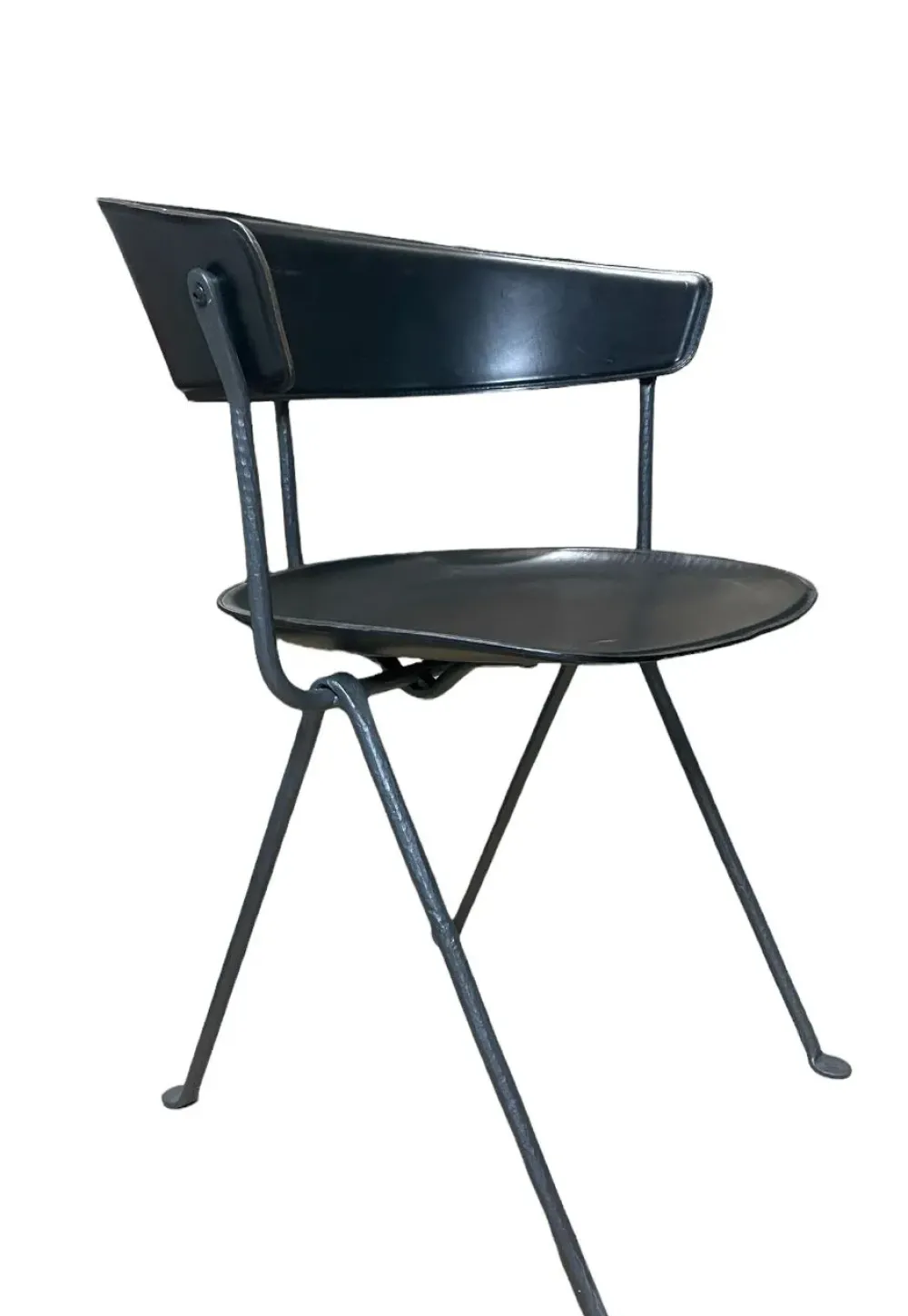 Discount Poltrona in stile design Poltroncina officina inpelle nera in Offerta Outlet Poltrone