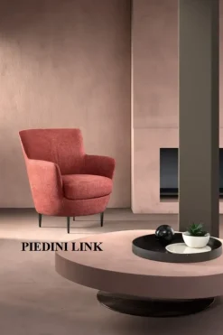 Samoa Poltrona in stile moderna Moon high in Offerta Outlet- Poltrone