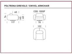 Dienne Salotti Poltrona in Tessuto Poltrona dienne curvi    a prezzo Outlet- Poltrone