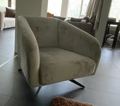 ZR Poltrona in Tessuto Poltrona girevole a prezzo Outlet- Poltrone