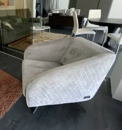 ZR Poltrona in Tessuto Poltrona girevole a prezzo Outlet- Poltrone