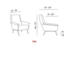 Max Divani Poltrona in Tessuto Regina a prezzo scontato- Poltrone