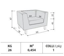Las Mobili Poltrona in Tessuto Set - composizione 2 divani a prezzo scontato- Poltrone