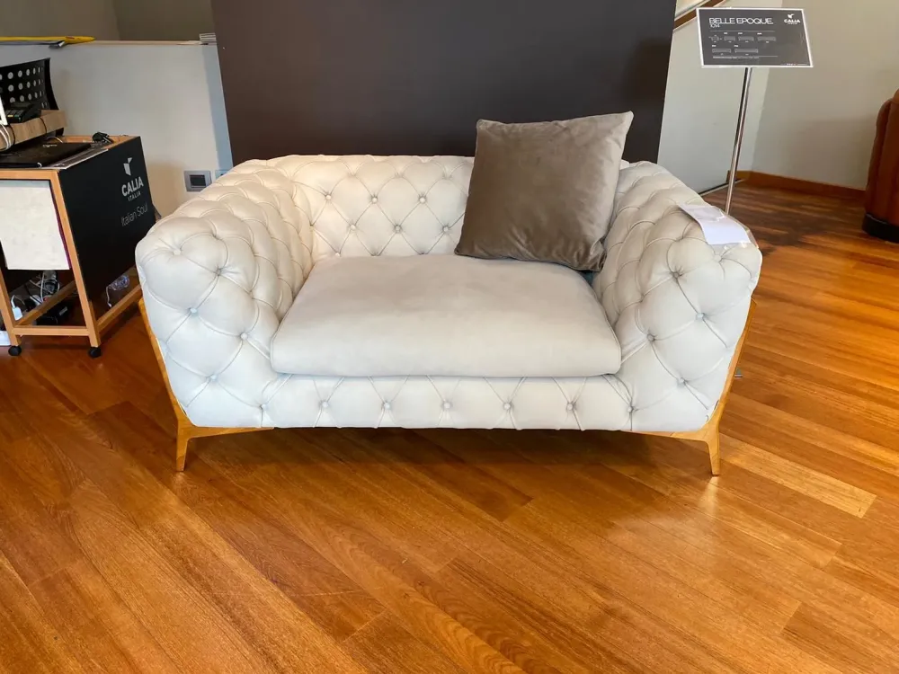 Online Poltrona pelle in misto piuma in Offerta Outlet Poltrone