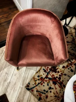 Poltrona Poltrona a conchiglia in velluto   in Tessuto SCONTATA^Bizzotto Online