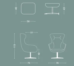 Poltrona Poltrona oro rosa con poggiapiedi   in Tessuto SCONTATA^Md work Sale