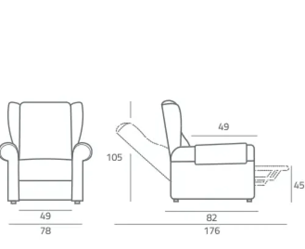 Online Poltrona relax Con movimento relax Vanity Mottes selection a prezzo Outlet Poltrone Relax