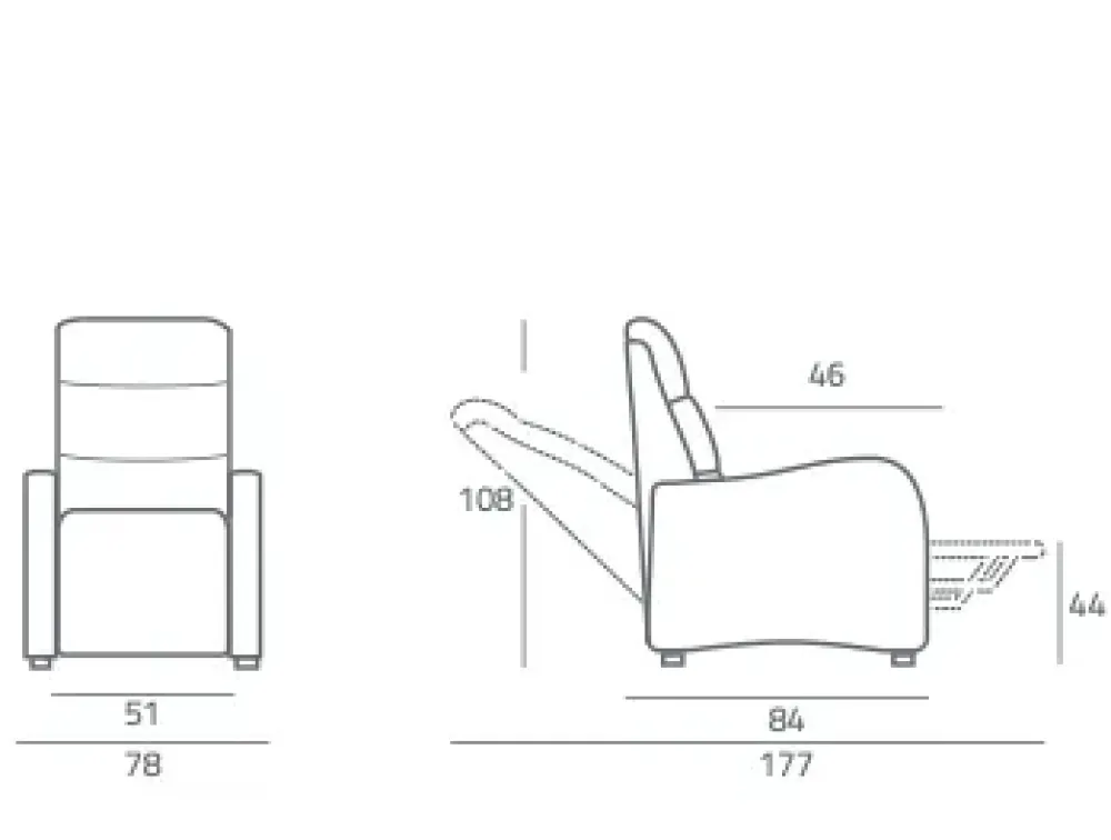 Poltrona relax Con movimento relax Bourbon Mottes selection a prezzo Outlet^Collezione esclusiva New