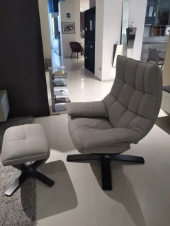 Natuzzi Poltrona relax Con poggiapiedi Re-vive quilted queen   a prezzo Outlet- Poltrone Relax