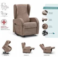 Vitarelax Poltrona relax in Tessuto Anna plus in offerta- Poltrone Relax