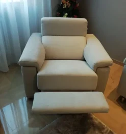 Biel Poltrona relax in Tessuto Roma in offerta- Poltrone Relax