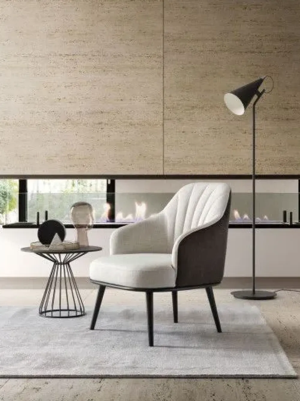 Poltroncina Aaron. Seduta fissa e design moderno. Mottes selection a prezzi outlet.^Collezione esclusiva Clearance