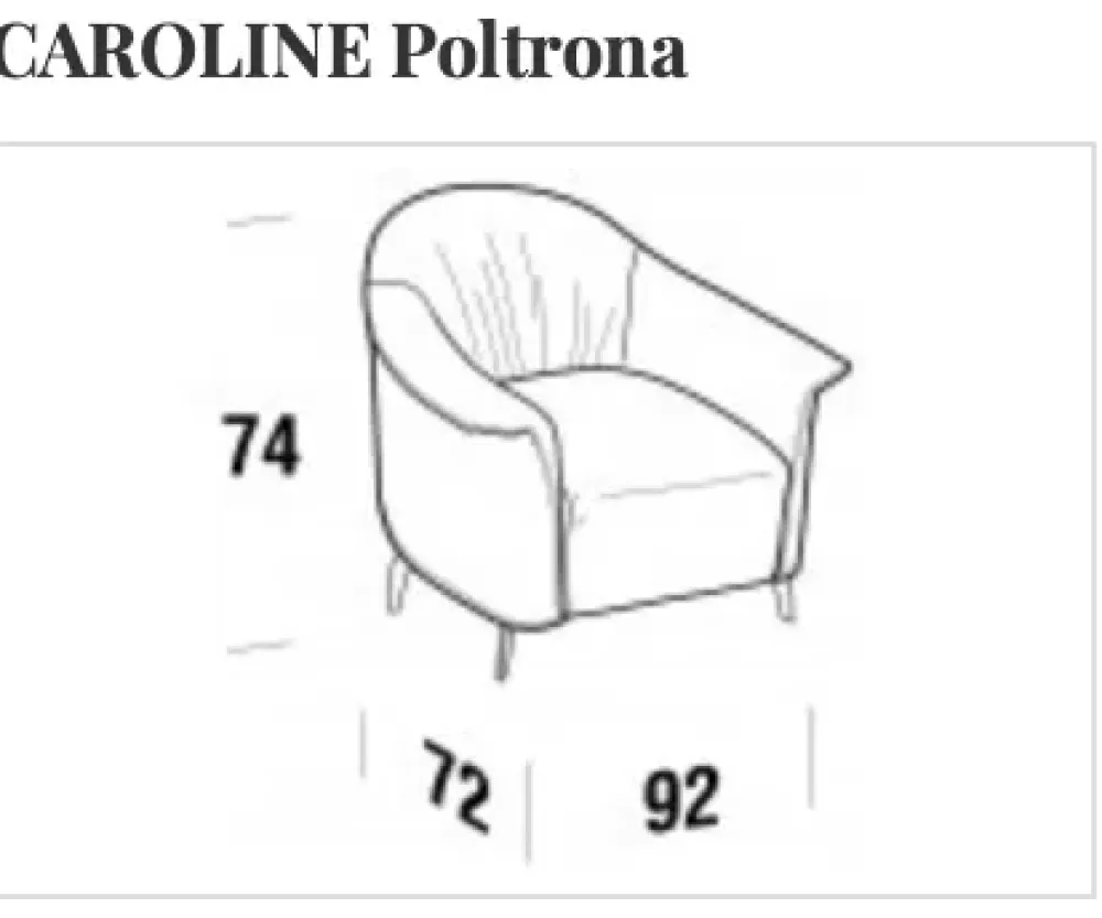 Collezione esclusiva Poltroncina Caroline con seduta fissa, Mottes Selection a prezzi scontati. Perfetta per l'arredamento moderno.- Poltrone