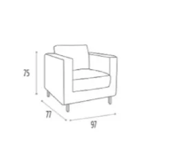 Biel Poltroncina in stile moderno modello Dalila a prezzo ribassato- Poltrone