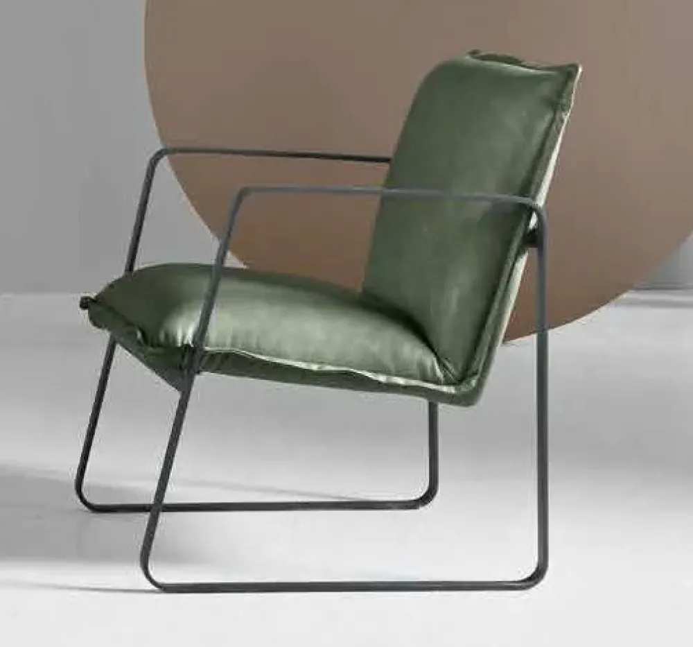 Md work Poltroncina modello Sedia design mod italia 3 colori in Ecopelle a prezzo Outlet- Poltrone