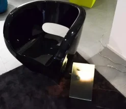 Poltroncina Little Albert laccato nero lucido^Moroso Hot