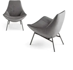 Doimo Salotti Poltroncina Thelma Con seduta fissa a marchio in Offerta Outlet- Poltrone