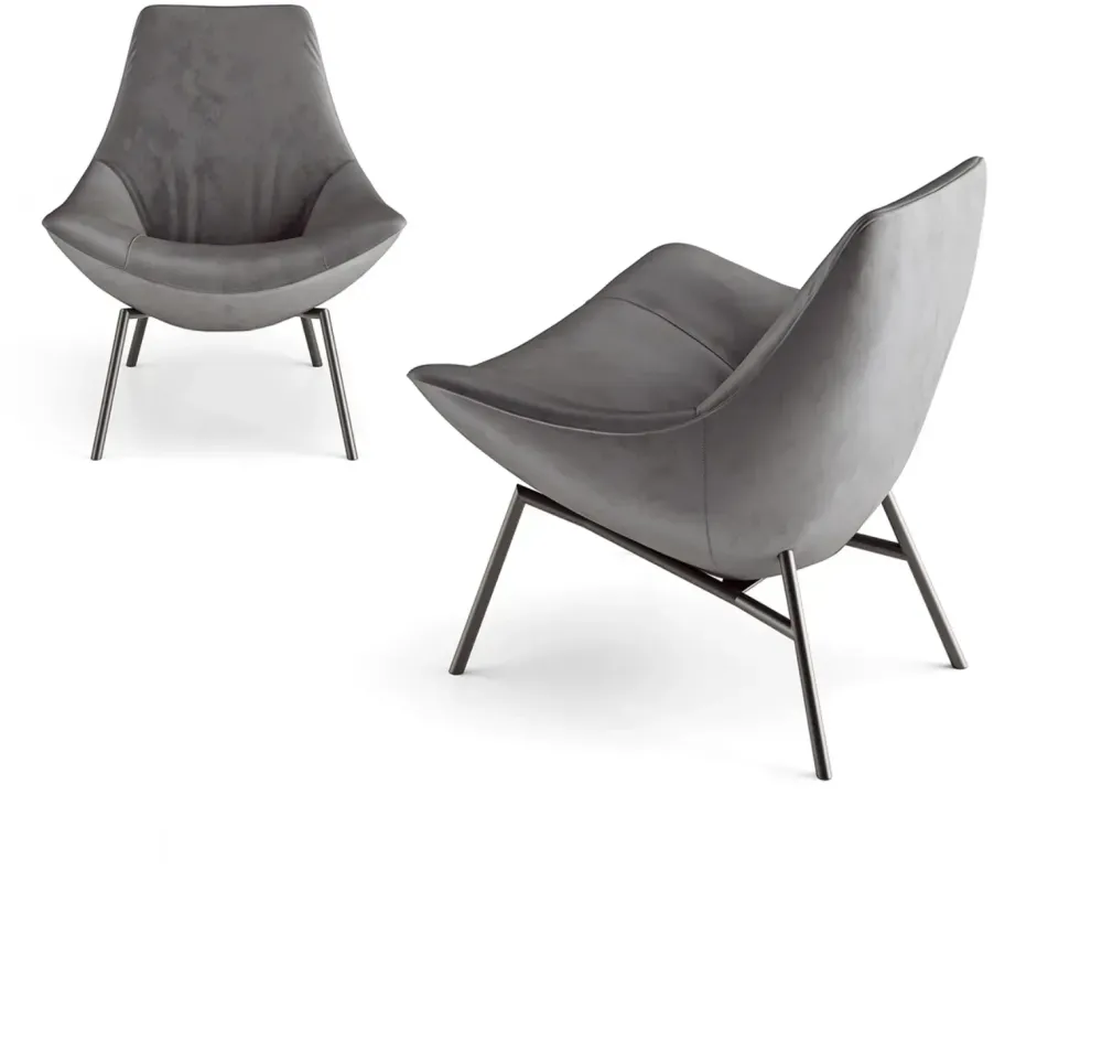 Doimo Salotti Poltroncina Thelma Con seduta fissa a marchio in Offerta Outlet- Poltrone