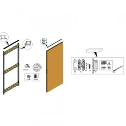 Porta moderna Marca scrigno - porta battente filo muro scrigno filo 44 - filo parete da verniciare in opera SCONTATA^Artigianale Discount