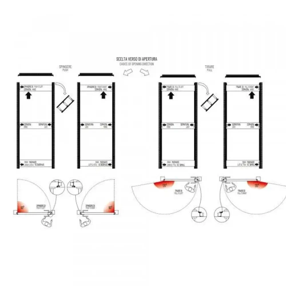 Porta moderna Marca scrigno - porta battente filo muro scrigno filo 44 - filo parete da verniciare in opera SCONTATA^Artigianale Discount