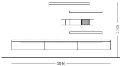 Dall'Agnese Porta tv per il living modello Slim 3 di scontato- Porta Tv