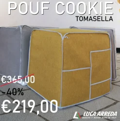 Tomasella Pouf in tessuto Cookie a marchio a prezzo scontato- Pouf