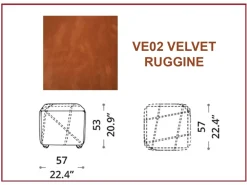 Clearance Pouf in tessuto Cubix a marchio a prezzo ribassato Pouf