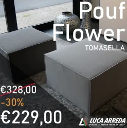 Pouf in tessuto Flower a marchio a prezzo ribassato^Tomasella Online