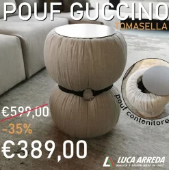 Sale Pouf moderno modello Guccino a prezzo Outlet Pouf