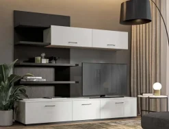 Sale Progettista interni: scopri Composizione Living 240-02 di a prezzi outlet! Pareti Attrezzate