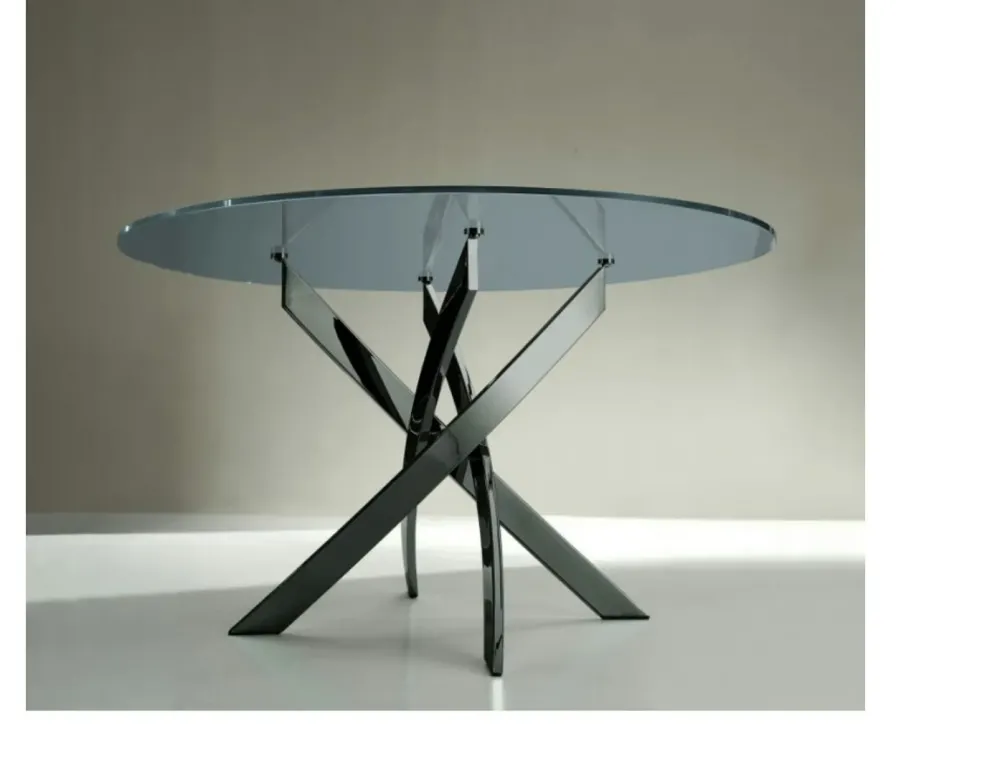 Discount Progettista interni: Tavolo Barone in vetro ellittico, offerta outlet. Tavoli