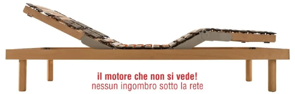 Ideare RETE MOTORIZZATA PER MATERASSO SINGOLO 80 x 195/200 cm MOD. ELBA,- Letti