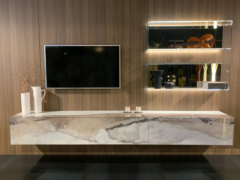 Lago Richiedi ora il prezzo della parete attrezzata Materia 36e8 + glass storage di- Pareti Attrezzate