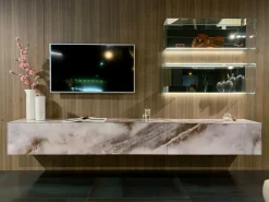 Richiedi ora il prezzo della parete attrezzata Living materia alabastro di^Lago Online