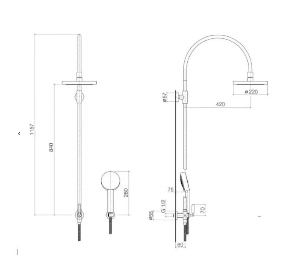 Artigianale Rubinetto per il bagno di casa Dornbracht colonna doccia tara elemental 27 623 892-00 cromo a prezzi convenienti- Rubinetteria Bagno